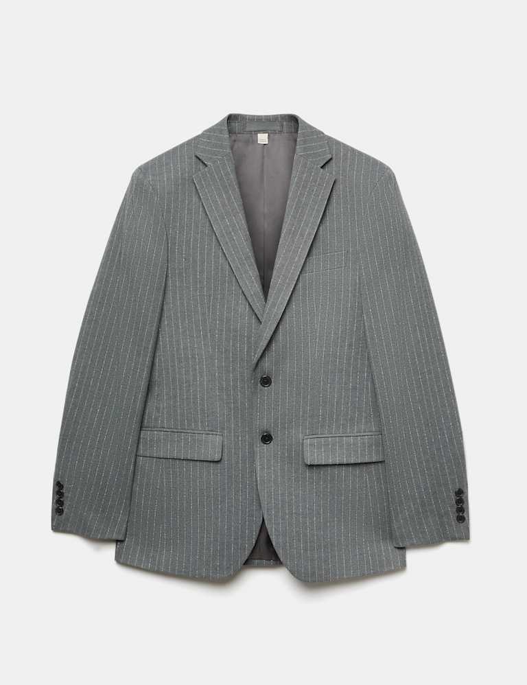 2 Piece Slim Fit Pin Stripe Stretch Suit 2 of 6