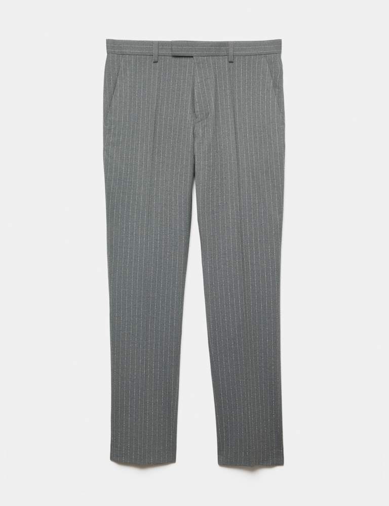3 Piece Slim Fit Pin Stripe Stretch Suit 3 of 9