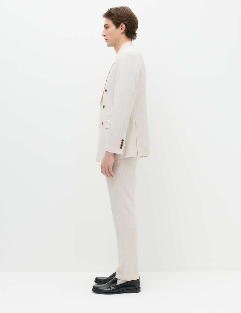 2 Piece Slim Fit Pinstripe Double Breasted Suit 4 of 6