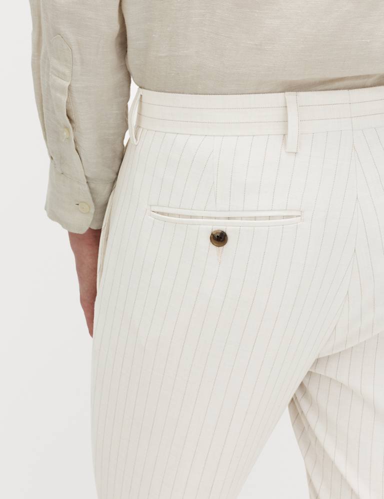 2 Piece Slim Fit Pinstripe Double Breasted Suit 4 of 6