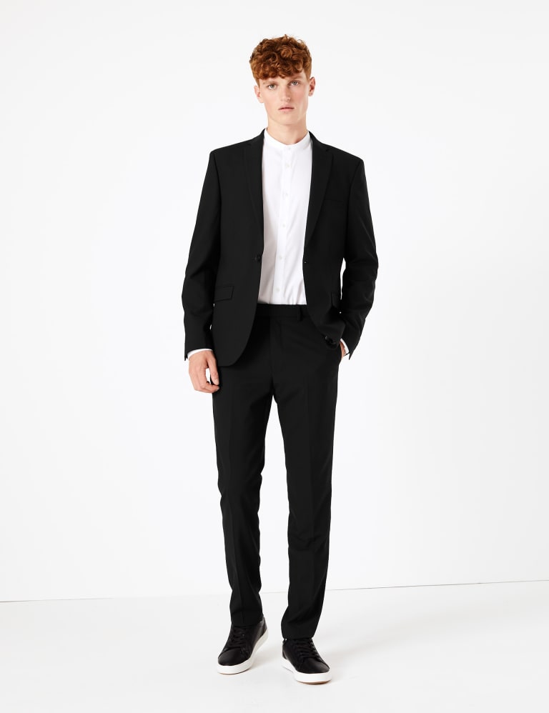 Black skinny suit jacket store
