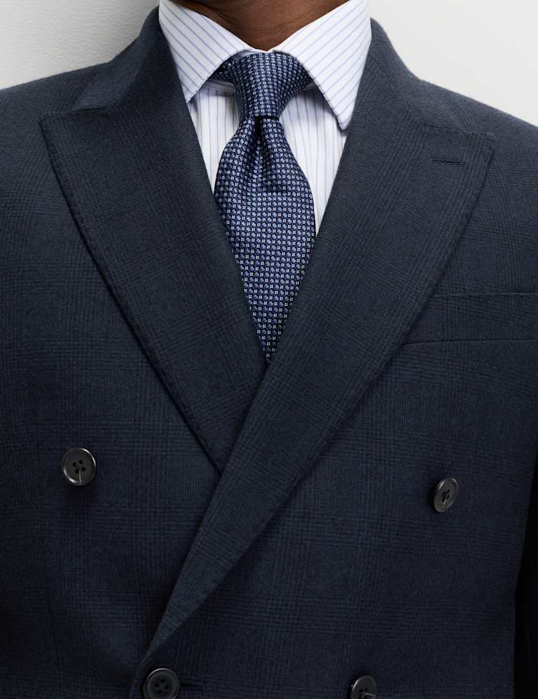 3 Piece Slim Fit Pure Wool Checked Suit 6 of 9