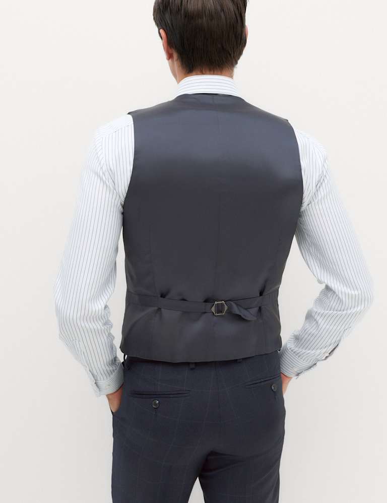 3 Piece Regular Fit Pure Wool Checked Suit 5 of 9