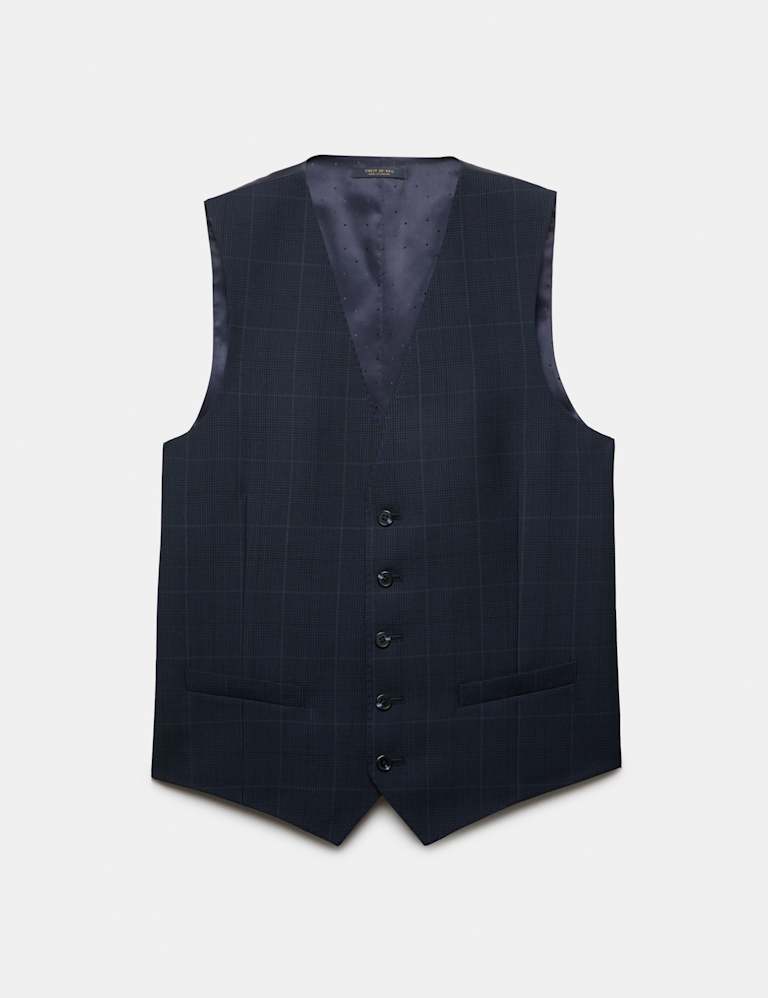 3 Piece Regular Fit Pure Wool Checked Suit 4 of 9