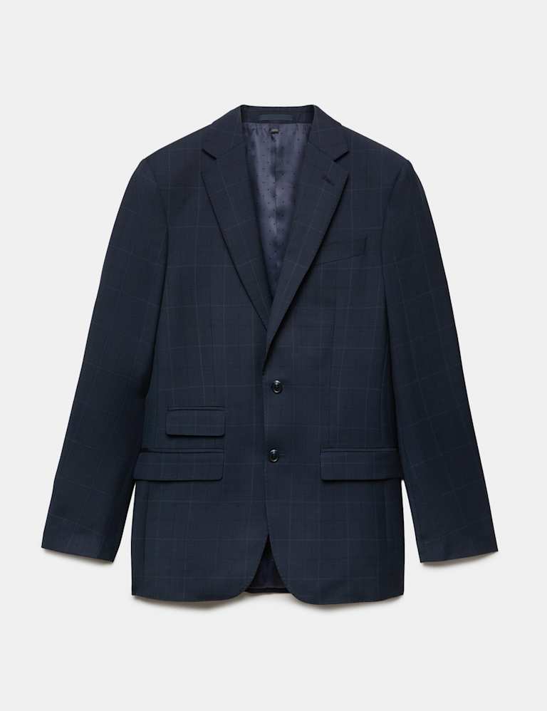 3 Piece Regular Fit Pure Wool Checked Suit 2 of 9