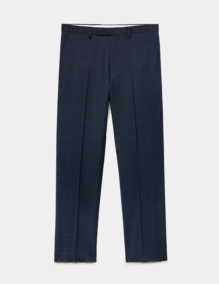 2 Piece Regular Fit Pure Wool Checked Suit 3 of 6