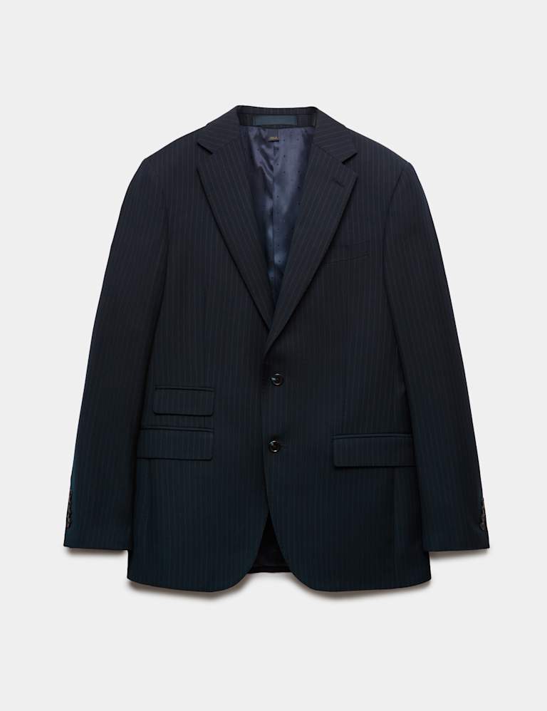 2 Piece Regular Fit Pure Wool Striped Suit 2 of 6