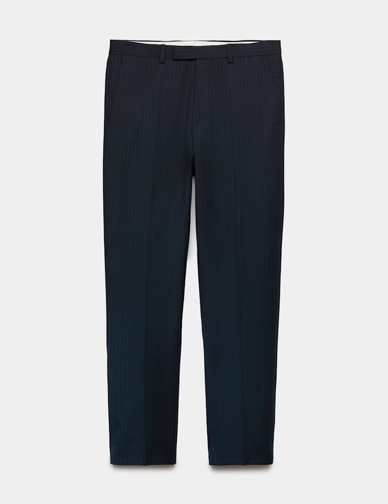 2 Piece Regular Fit Pure Wool Striped Suit 3 of 6