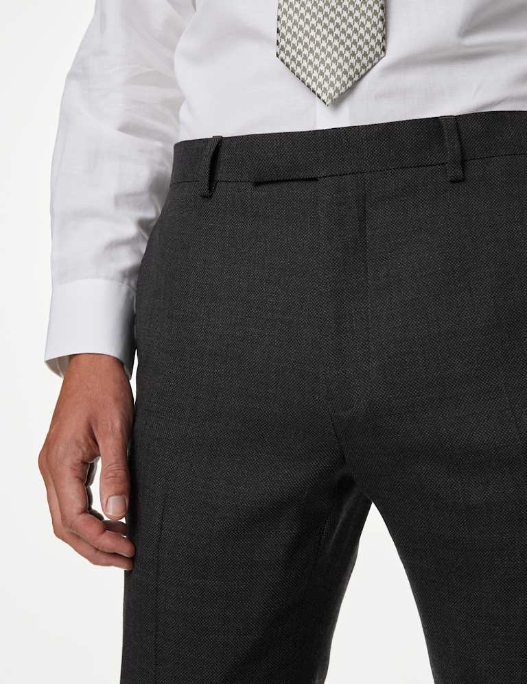 Slim Fit Pure Wool Textured Suit 6 of 6