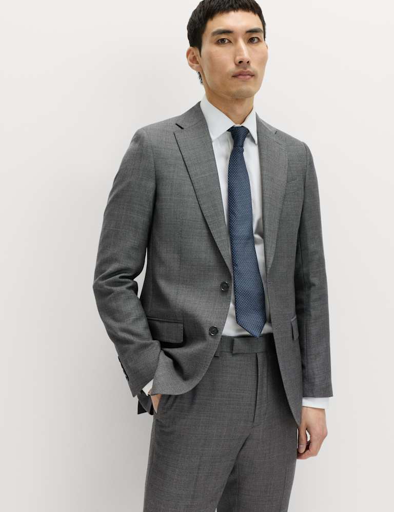 3 Piece Slim Fit Pure Wool Suit 1 of 9