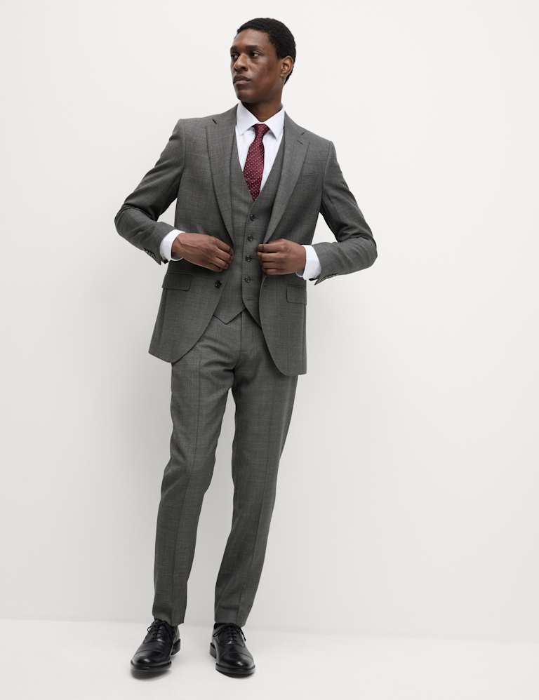 3 Piece Regular Fit Pure Wool Suit 9 of 9