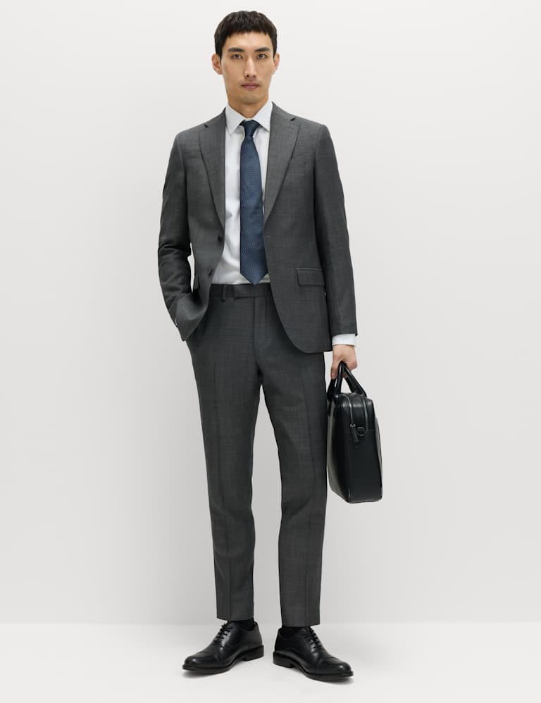 3 Piece Slim Fit Pure Wool Suit 8 of 9
