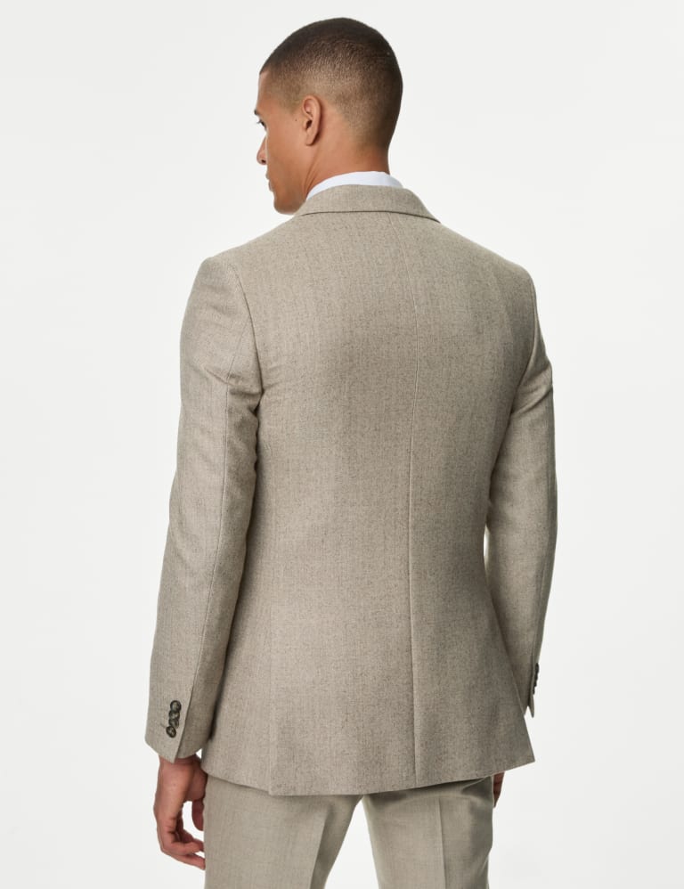 Slim Fit Wool Blend Herringbone Suit Jacket | M&S Collection | M&S 