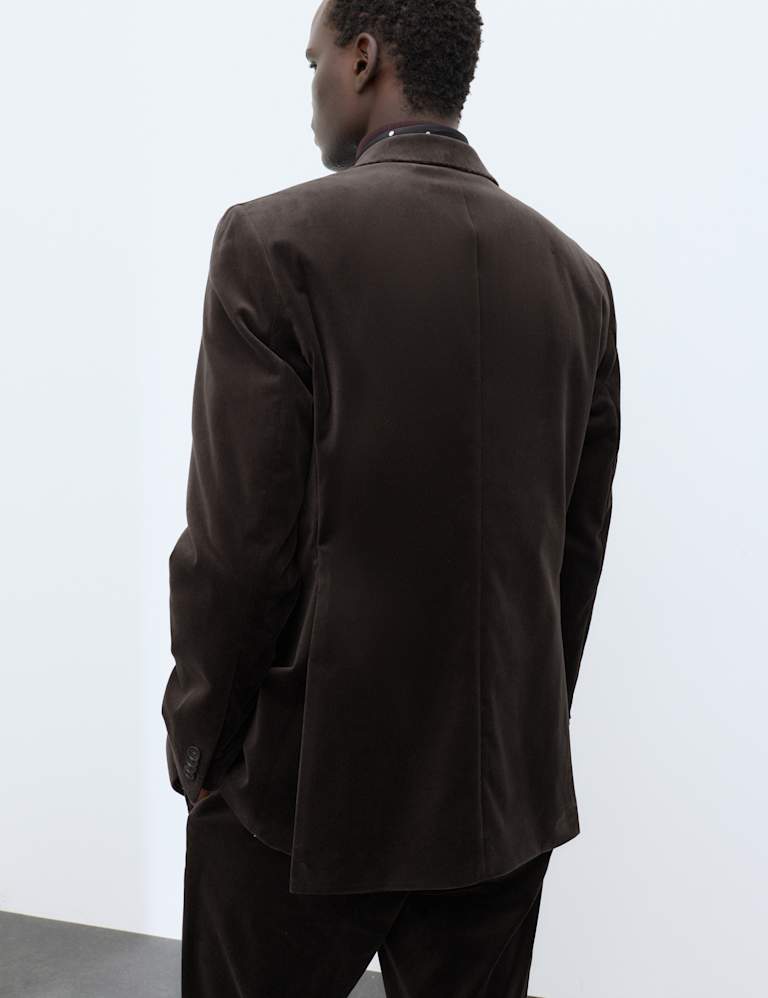2 Piece Cotton Rich Velvet Stretch Suit 4 of 6
