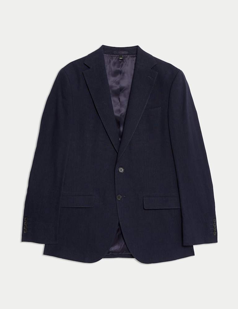 3 Piece Tailored Fit Italian Performance Linen Blend Suit 2 of 9