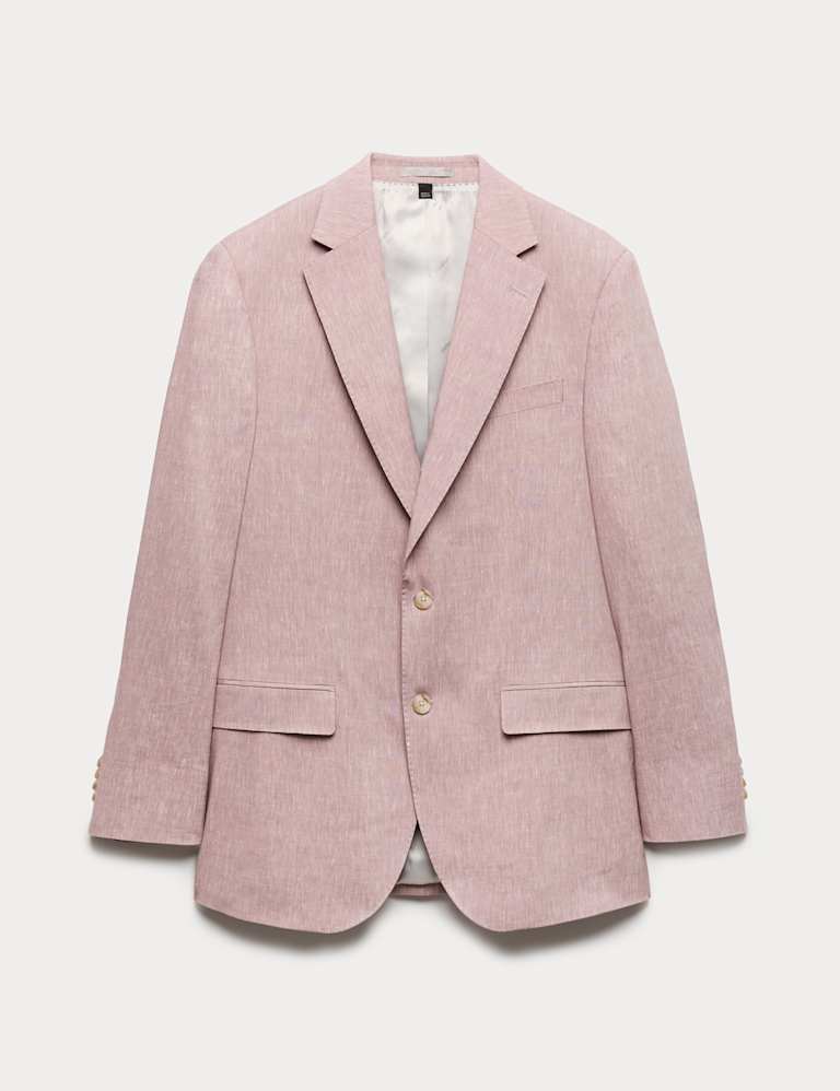 2 Piece Tailored Fit Italian Performance Linen Blend Suit 2 of 6