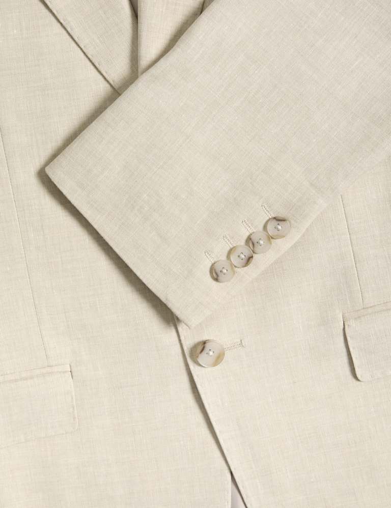 2 Piece Tailored Fit Italian Performance Linen Blend Suit 4 of 6