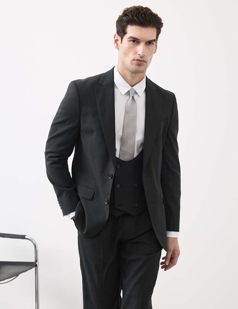 3 Piece Tailored Fit Italian Performance Linen Blend Suit 6 of 6