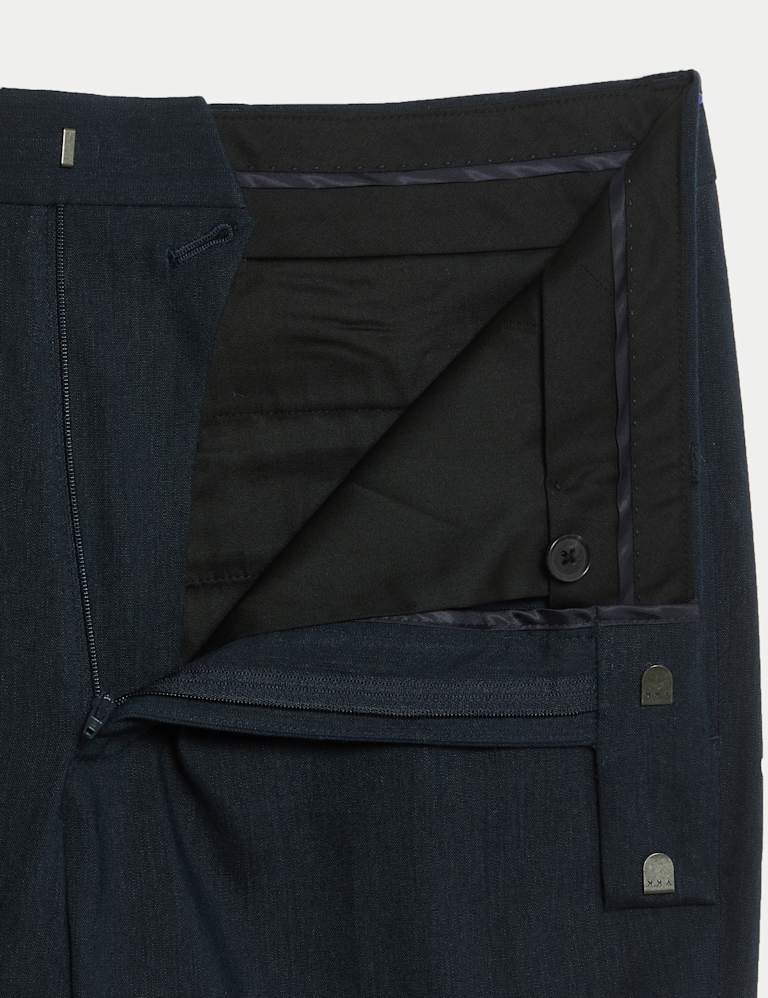 3 Piece Tailored Fit Italian Performance Linen Blend Suit 5 of 9