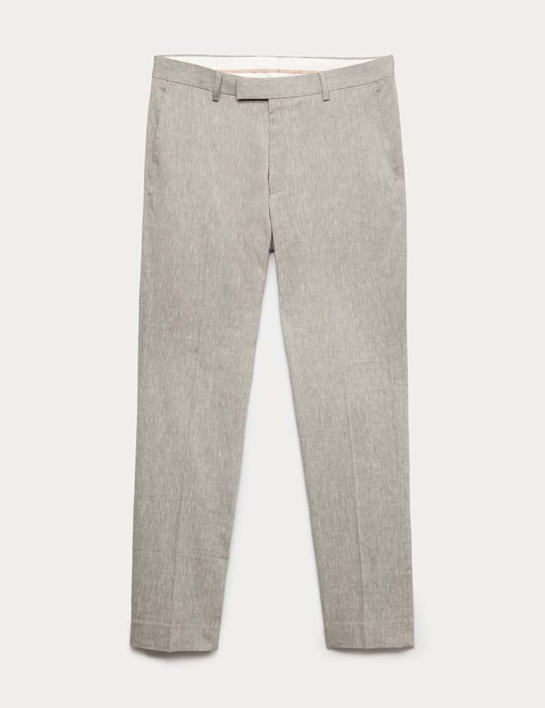 2 Piece Tailored Fit Italian Performance Linen Blend Suit 3 of 6