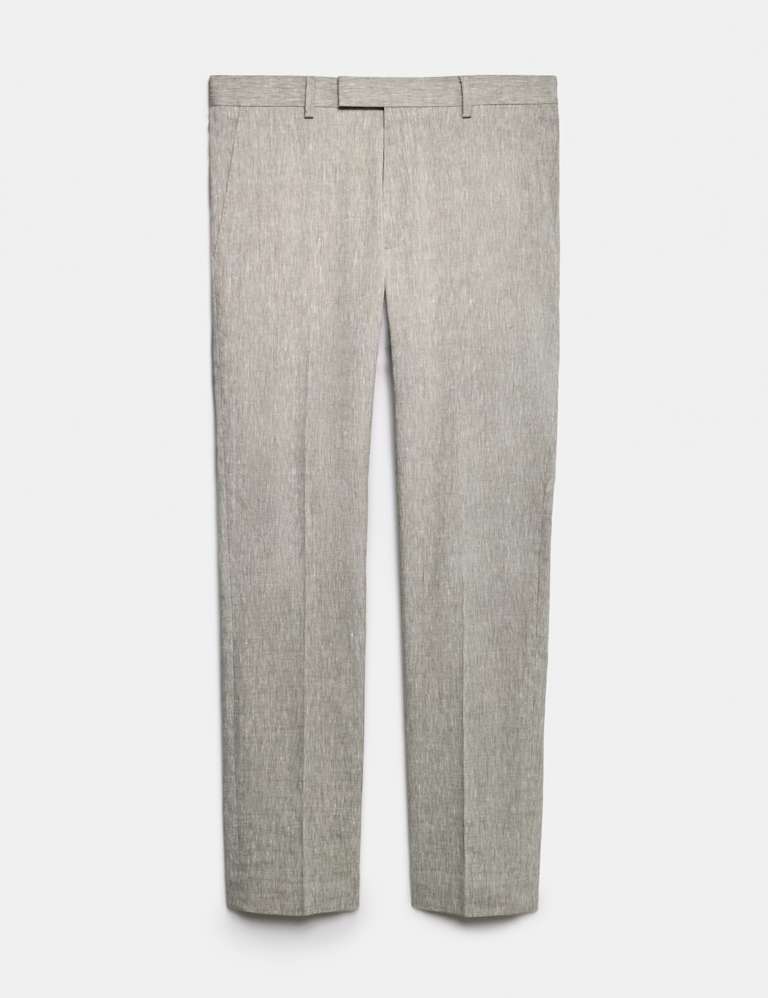 3 Piece Tailored Fit Italian Performance Linen Blend Suit 3 of 9