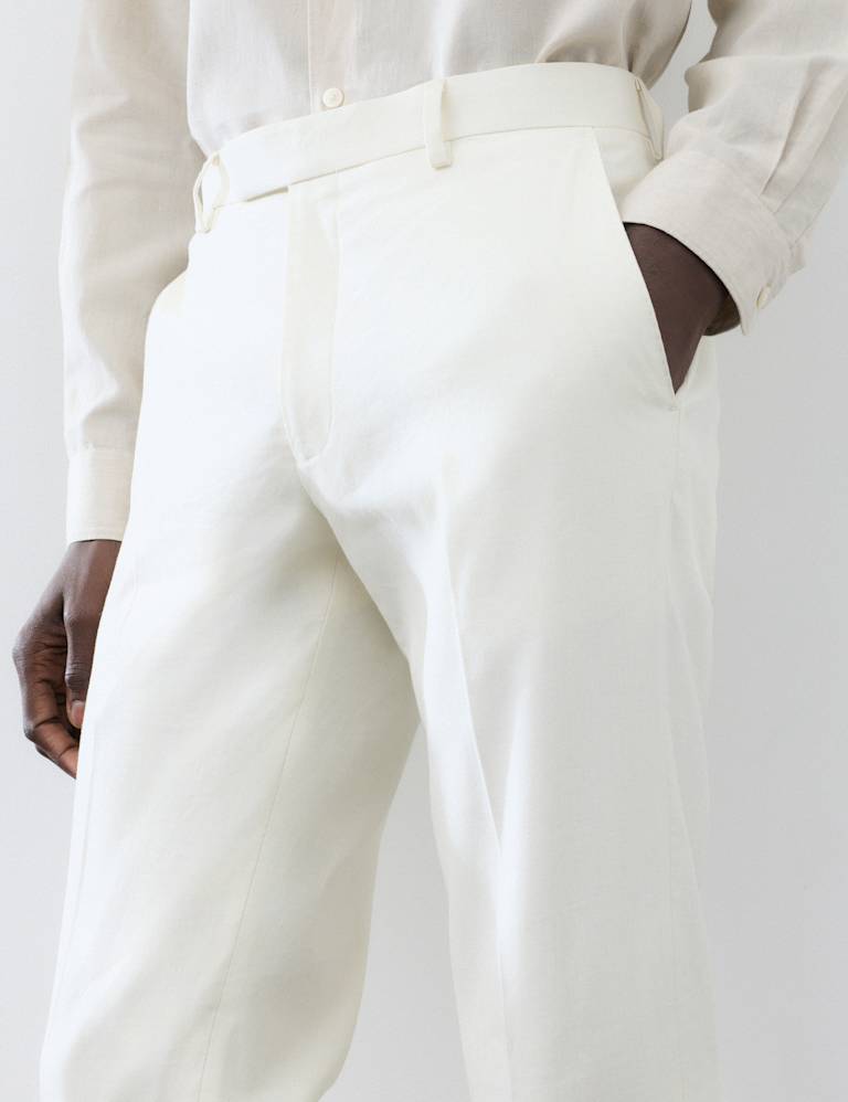 2 Piece Tailored Fit Italian Performance Linen Blend Suit 6 of 6