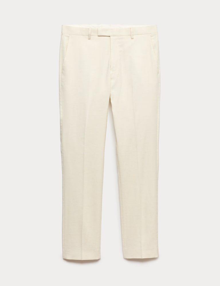 2 Piece Tailored Fit Italian Performance Linen Blend Suit 3 of 6