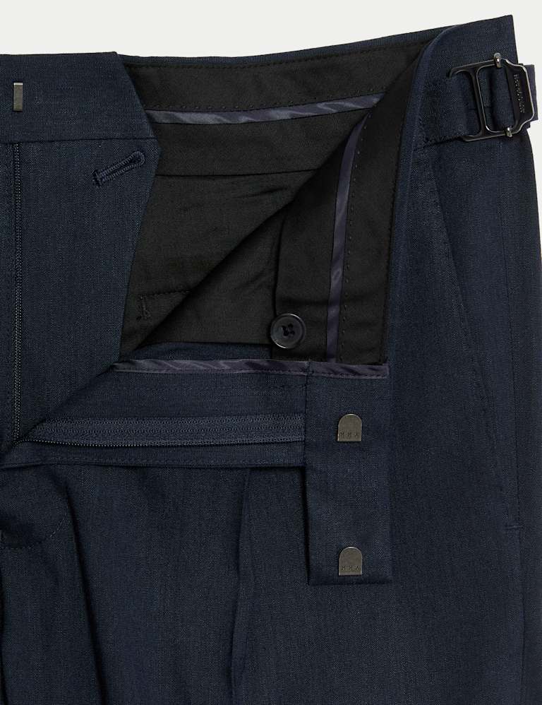 2 Piece Tailored Fit Italian Performance Linen Blend Suit 4 of 6