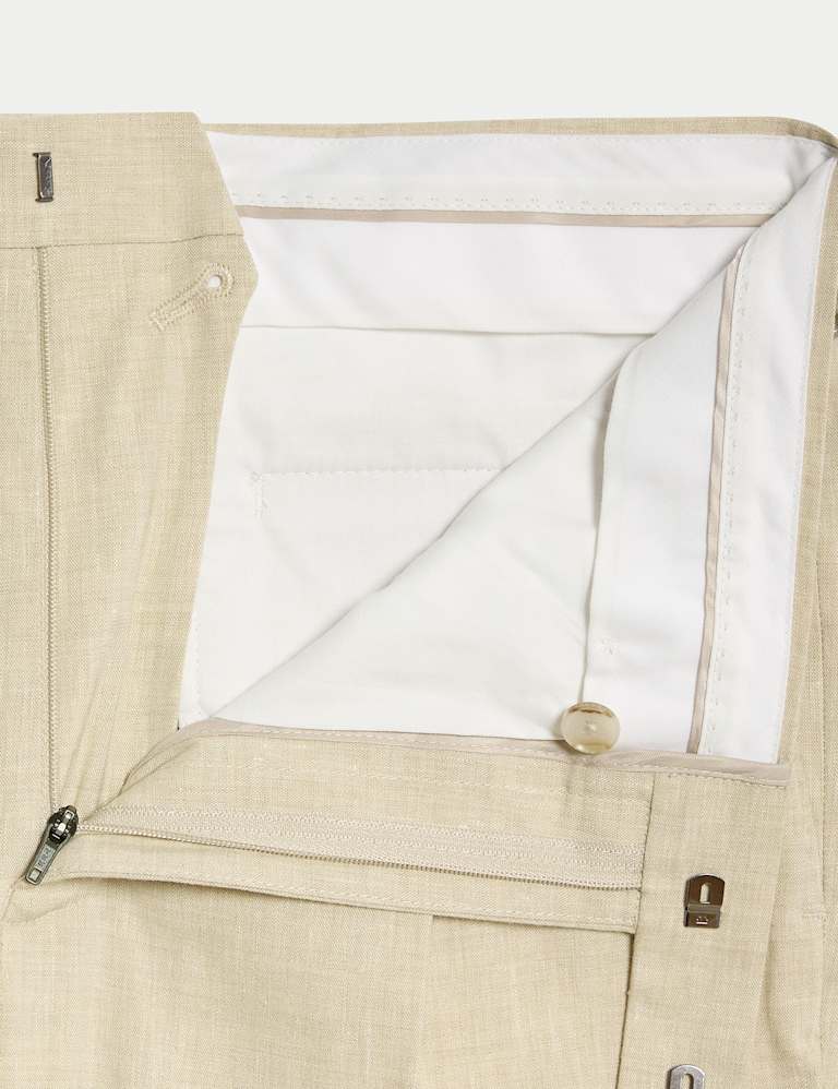 3 Piece Tailored Fit Italian Performance Linen Blend Suit 6 of 9