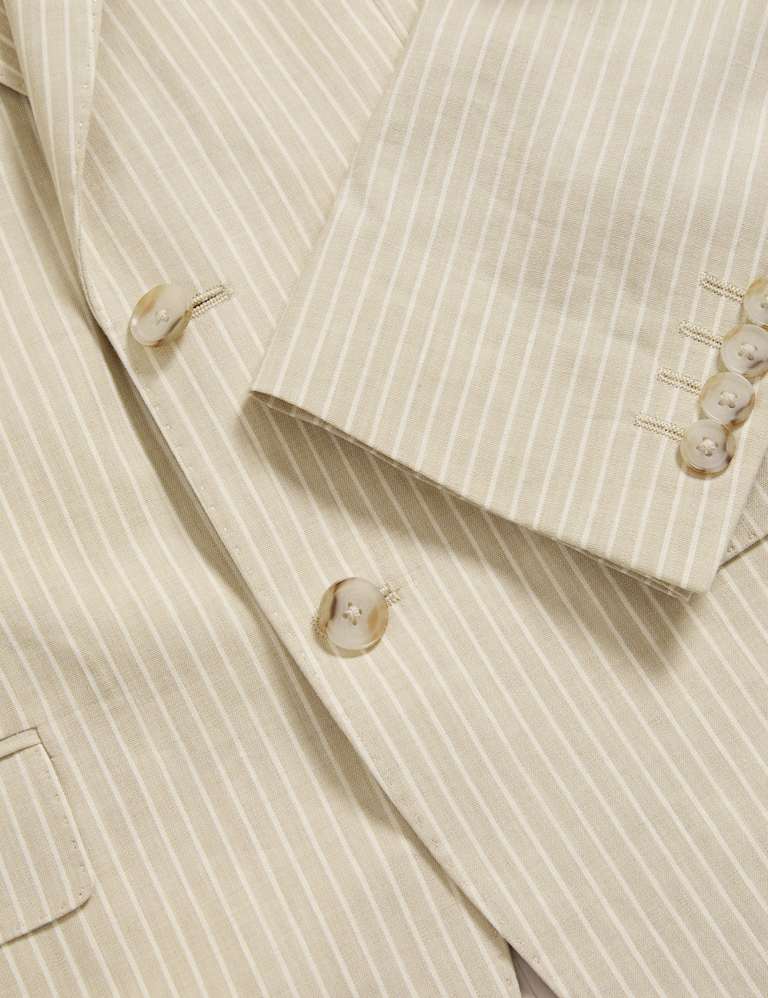 2 Piece Tailored Fit Linen Rich Suit 4 of 6