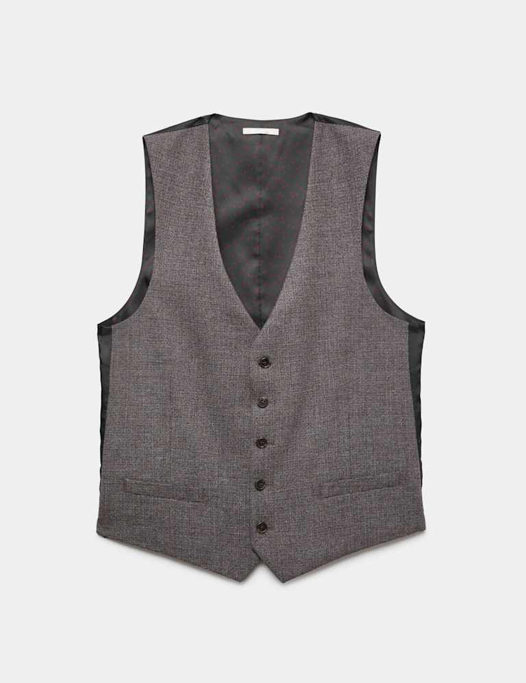 3 Piece Tailored Fit Micro Check Suit 4 of 9