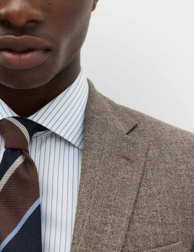 3 Piece Slim Fit Striped Stretch Suit 5 of 9
