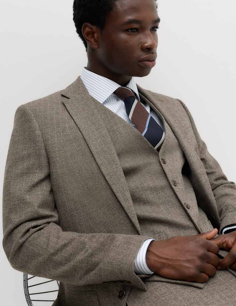 3 Piece Slim Fit Striped Stretch Suit 9 of 9