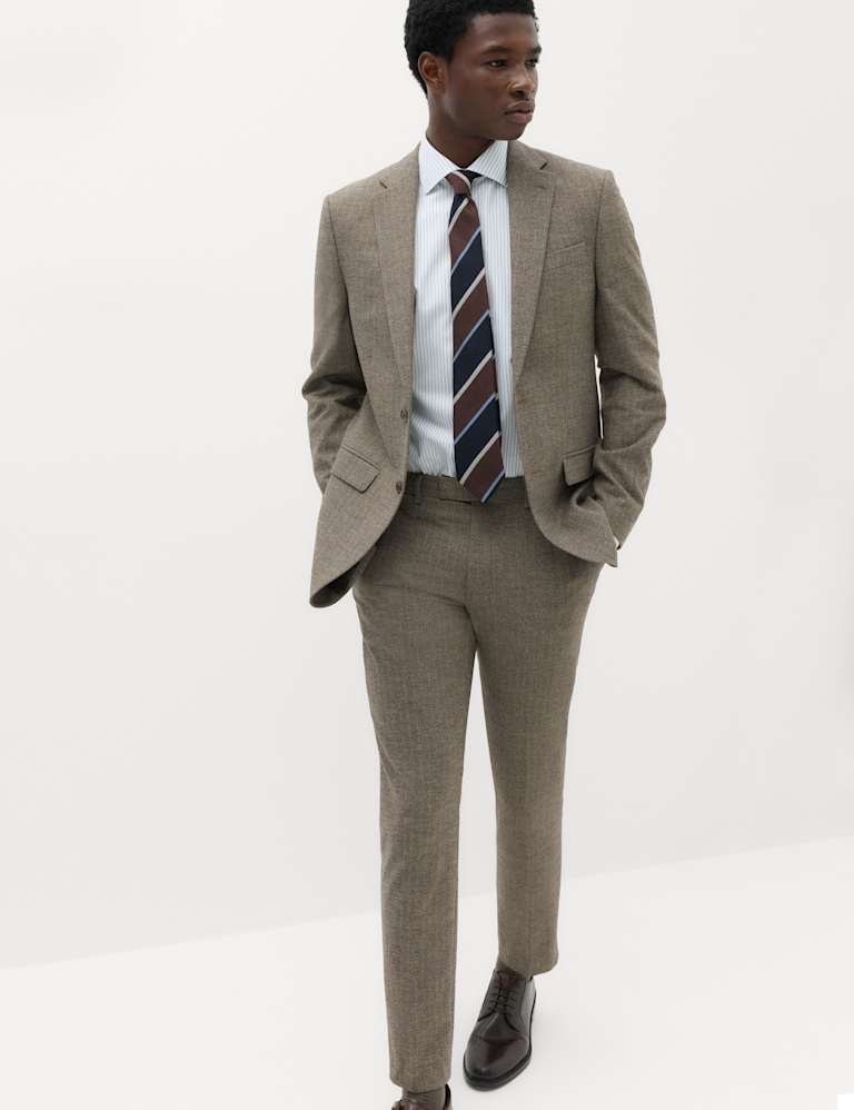 2 Piece Slim Fit Striped Stretch Suit 5 of 6