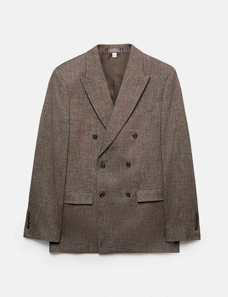 2 Piece Tailored Fit Textured Stretch Suit 2 of 6