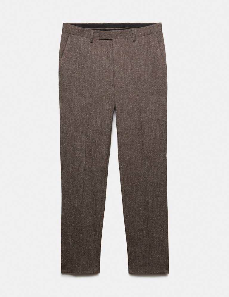 2 Piece Tailored Fit Textured Stretch Suit 3 of 6