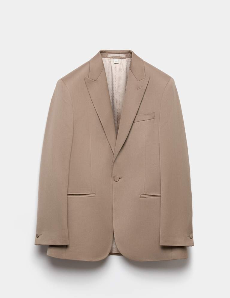 2 Piece Tailored Fit Sateen Stretch Tuxedo Suit 2 of 6