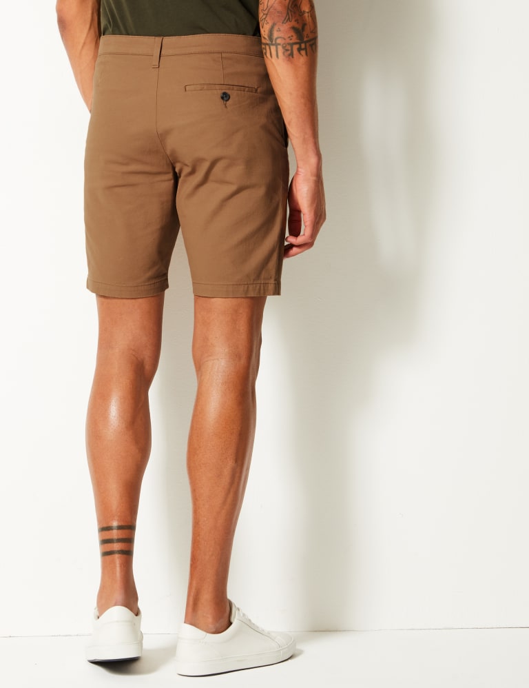 Slim Fit Chino Shorts with Stretch M S Collection M S IE