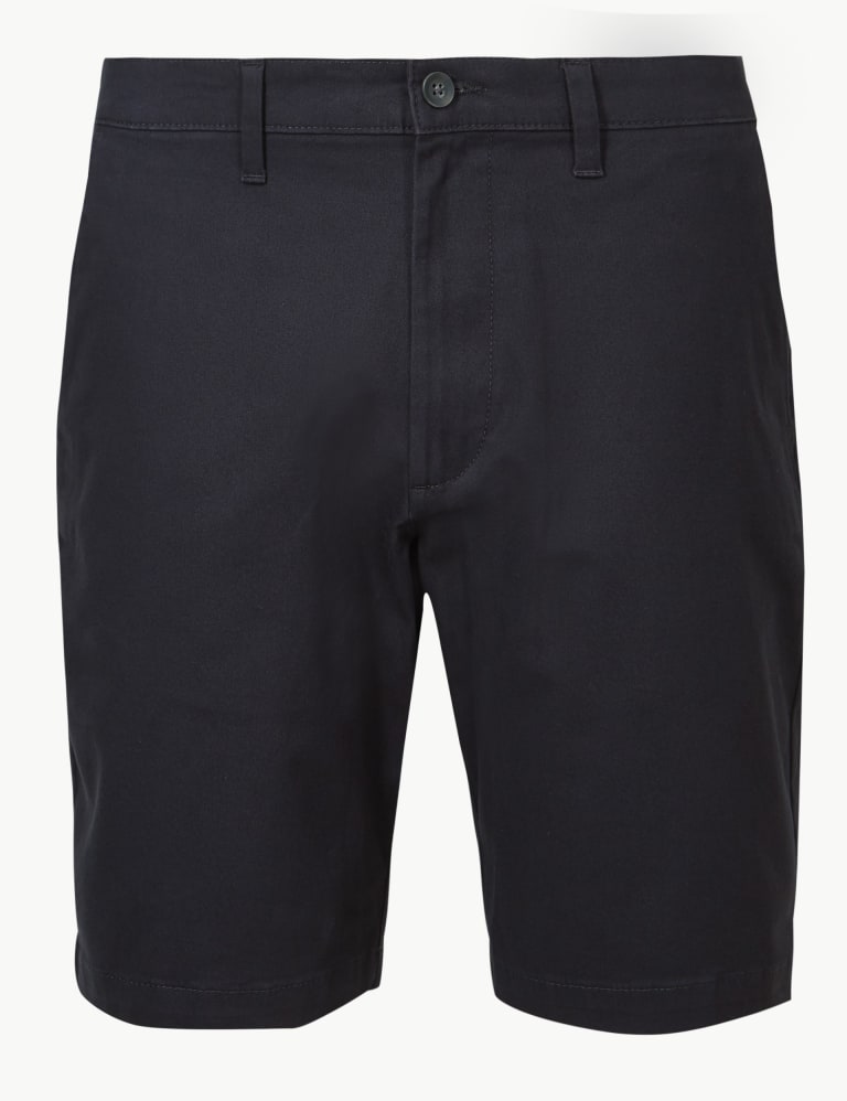 Big Tall Cotton Chino Shorts with Stretch M S Collection M S IE