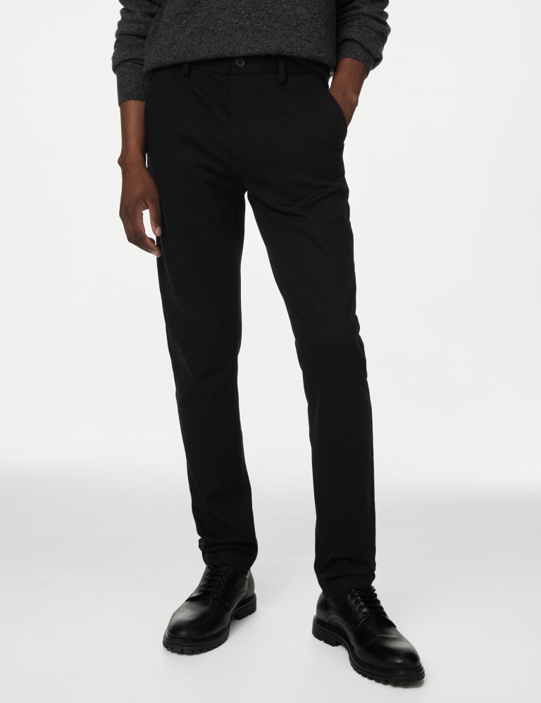 Slim Fit Stretch Ponte Chinos 1 of 6