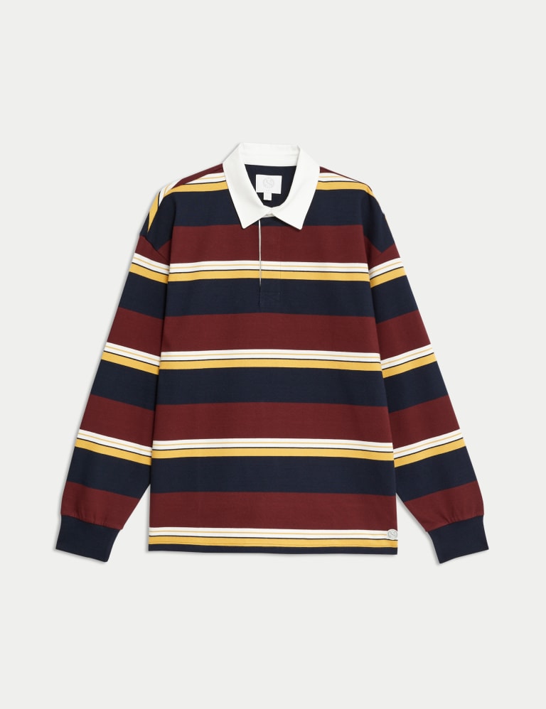 Pure Cotton Striped Rugby Top 2 of 5