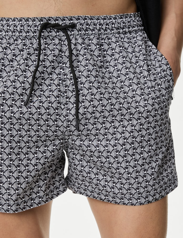 Quick Dry Geometric Print Swim Shorts 3 of 5