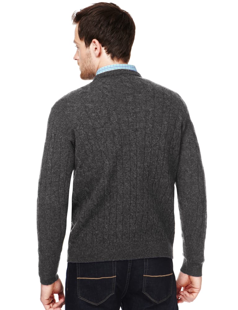 2in Longer Pure Lambswool Crew Neck Jumper Blue Harbour M S IE