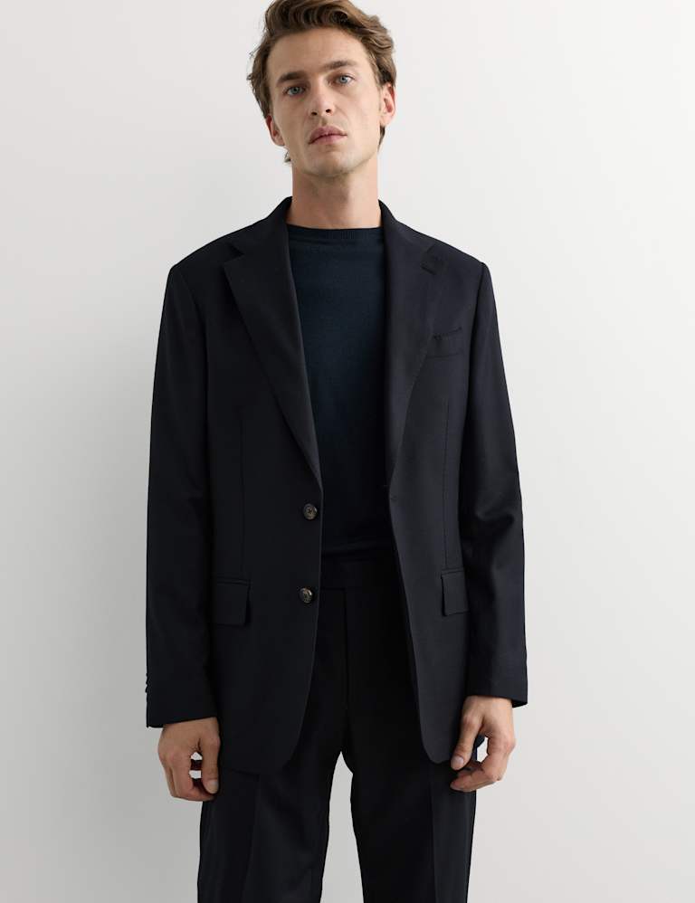 2 Piece Tailored Fit Italian Wool Flannel Suit 1 of 6