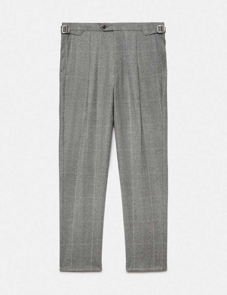 2 Piece Pure Wool Flannel Prince of Wales Check Suit 3 of 6