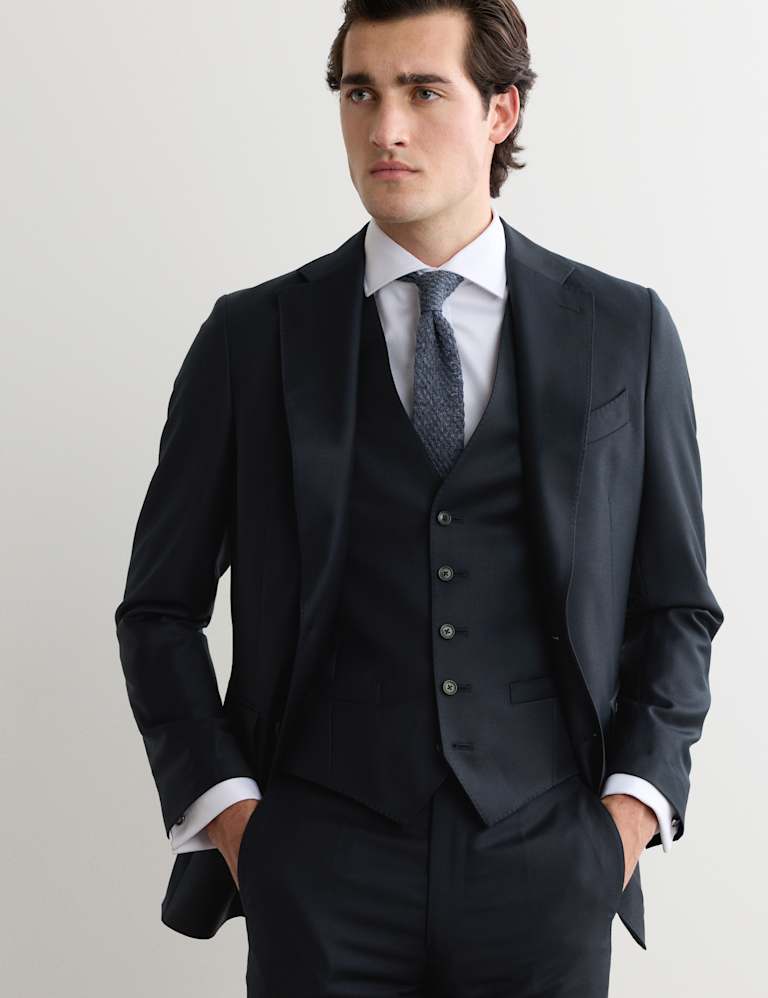 3 Piece Tailored Fit Pure Wool Suit 8 of 9