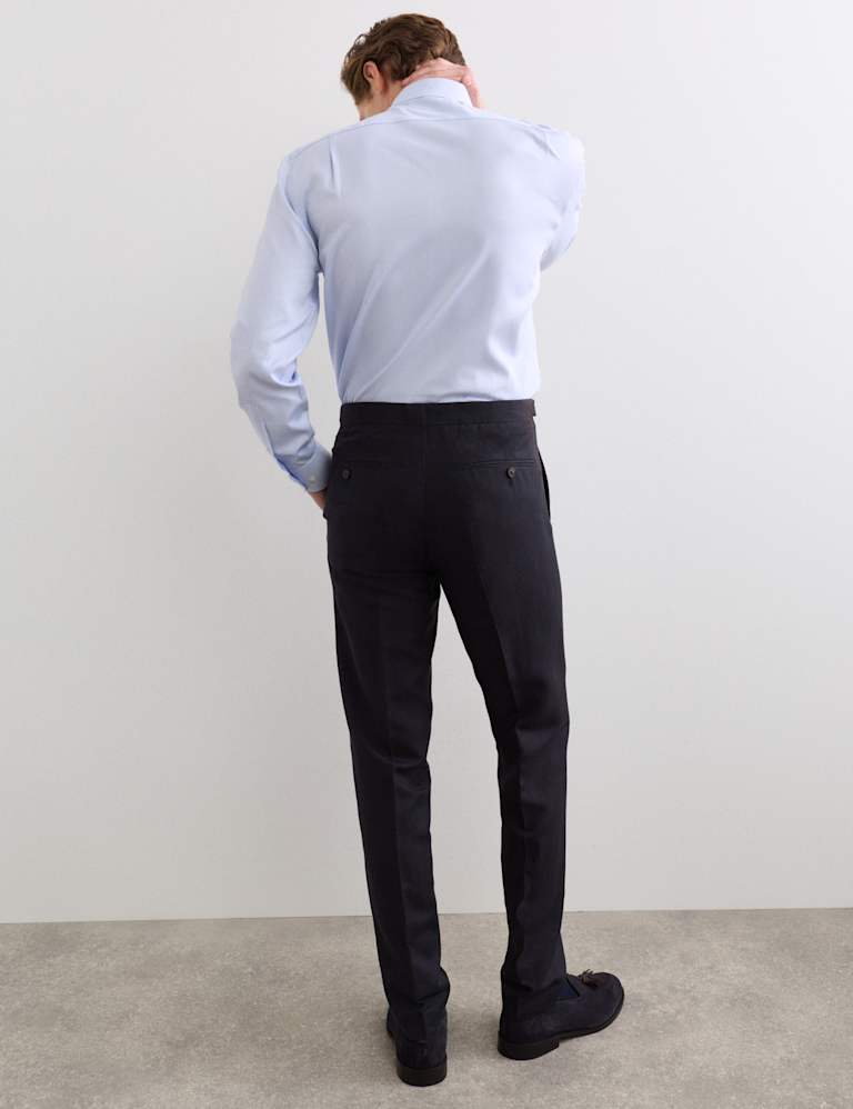 2 Piece Tailored Fit Linen Blend Suit 4 of 6