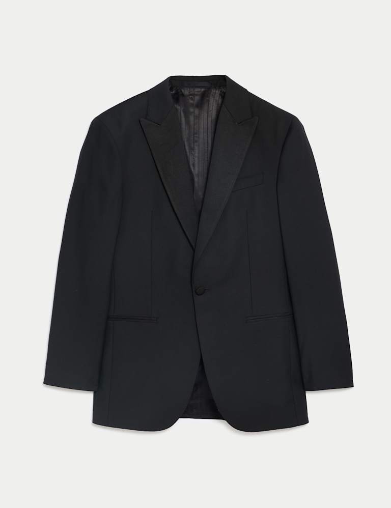 2 Piece Tailored Fit Pure Wool Tuxedo Suit 2 of 6