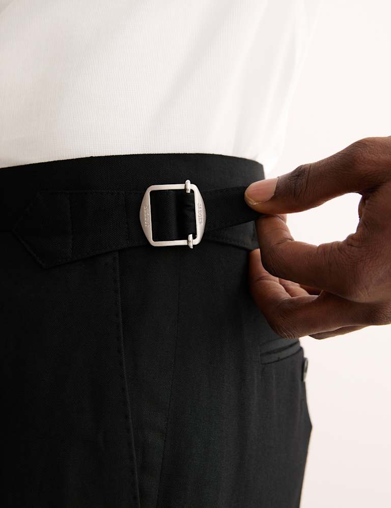 2 Piece Tailored Linen Wool Blend Suit 5 of 6