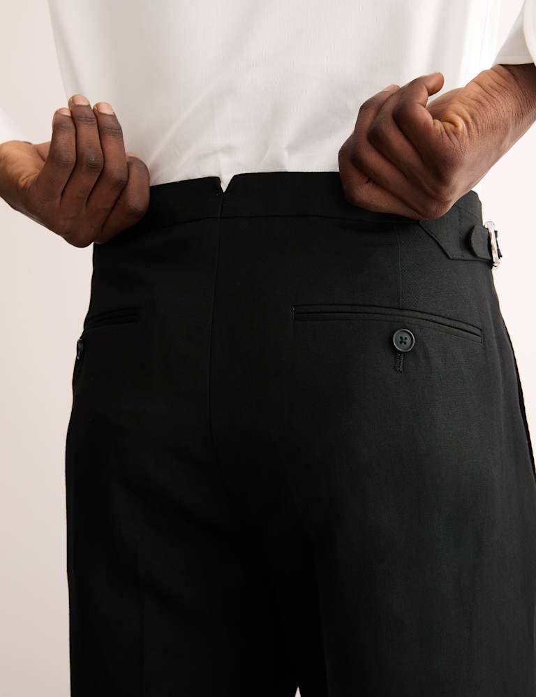 2 Piece Tailored Linen Wool Blend Suit 6 of 6